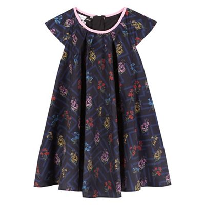 Preen/EDITION Girls' navy floral print dress